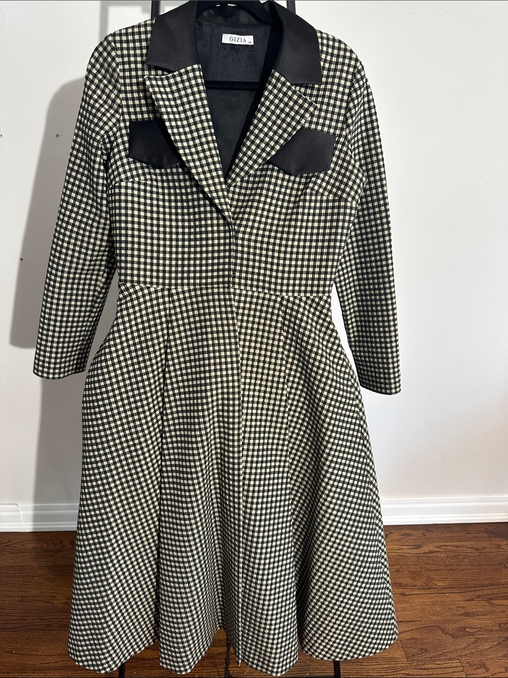 Black & White Gingham Maxi Dress